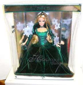 931 NIB Holiday Barbie 2004 Green Dress (Bad Box)  