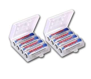 Premium AA NiMH Rechargeable Batteries + 2 Holders 844949020459 