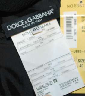 new DOLCE & GABBANA BLACK HOURGLASS DRESS size 40 NWT US 6  