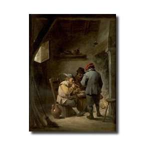  Peasants By An Inn Fire Giclee Print