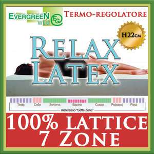 Materasso Singolo 100% Lattice H22 termico + Cuscino+  