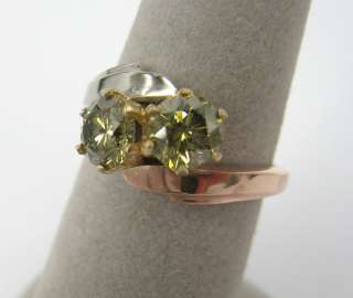 RARE 1.21ct GIA Color Change Chameleon Diamond 18K Ring  