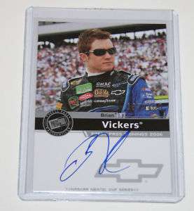 2006 Press Pass Signings Silver Brian Vickers Auto  