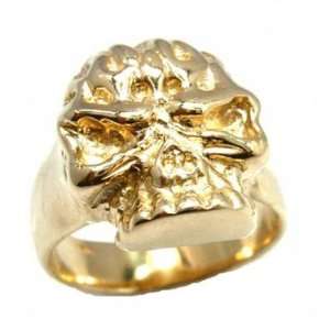  14K Skull Flames Ring Jewelry