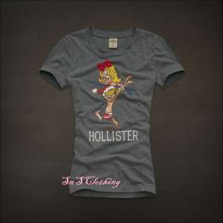 Hollister by Abercrombie Womens Graphic T Shirt Tee M Authenrtic 