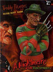 FREDDY KRUEGER A Nightmare on Elm Street POLYRESIN BUST BANK 7 1/2 