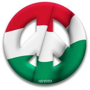 Peace Sign Magnet of Hungary by MEYOTO