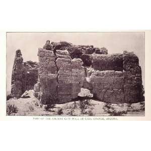  1893 Print Wall Casa Grande Ruins Prehistoric Arizona 