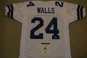 EVERSON WALLS SIGNED AUTO DALLAS COWBOYS JERSEY  AAA  