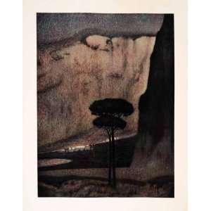 1909 Print Cliff Capri Romilly Fedden Italy Island Tyrrhenian Sea Tree 