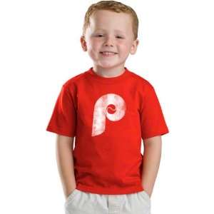   Phillies Youth Red Cooperstown Retro Logo T Shirt