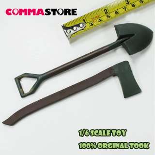 A66 03 1/6 Vehicle Willys Jeep   Axe Shovel Set  