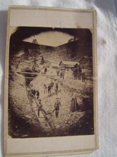 1860S ALBUMEN CALIFORNIA GOLD MINING CARD MOUNT PHOTO  
