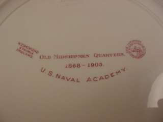 We are offering this Wedgwood US Naval Academy plate Old Midshipmen 
