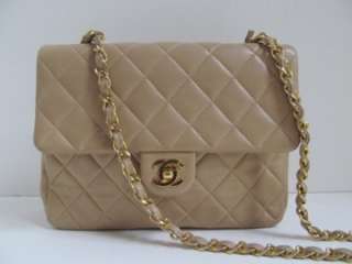   Small Classic Flap Quilted w/Gold Chain Purse/Handbag/Shoulder Bag