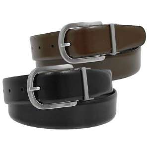 Joseph Abboud Mens Reversible Brown/Black Leather Belt  