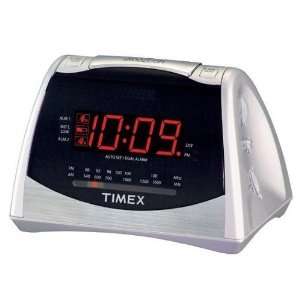 Timex T245S Auto Set Dual Alarm Clock AM/FM Radio with Programmable 