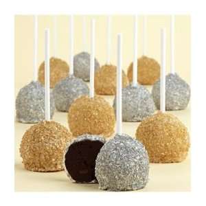 12 Gold & Silver Chocolate Cake Pops  Grocery & Gourmet 