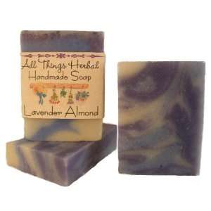   Almond Scented Hand Made Herbal Bar Soap by All Things Herbal Beauty
