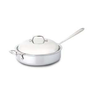 All Clad 44048 Stainless Steel Brown & Braise 4 Quart Covered Saute 