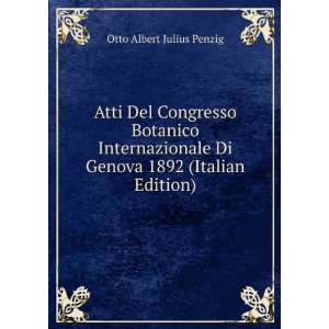   Di Genova 1892 (Italian Edition) Otto Albert Julius Penzig Books