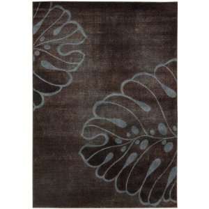  Nourison Expressions Brown Bold Floral 23 x 8 Runner 