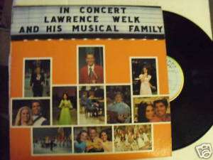 Lawrence Welk in Concert & His Musical Family 2lp vg++  