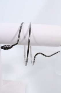 Silver Coil Cobra Snake Arm Cuff Upper Armlet Bracelet  