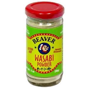 Beaver, Wasabi Powder, 2.00 OZ (Pack of 12)  Grocery 