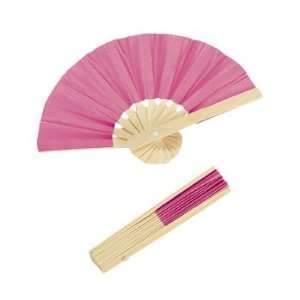  Mini Hot Pink Bamboo Fans   Party Themes & Events & Party 