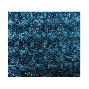  Rosette Satin Blue Fabric By the Yard 