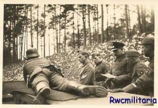 PRACTICE Helmeted Wehrmacht Rifleman Laying Prone at Range  