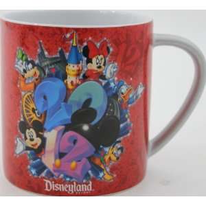  Disneyland Red 2012 Logo Mickey and Friends Coffee/Tea/Hot Coco Mug 
