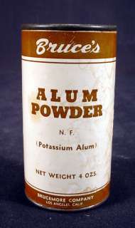 BRUCE’S ALUM POWDER TIN BRUCEMORE CO AD DISPLAY COTTAGE  
