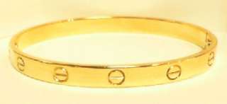 Authentic Cartier 18k Yellow Gold Love Bangle Bracelet  