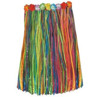 Hawaiian Party Adults Grass Skirt Multicoloured  