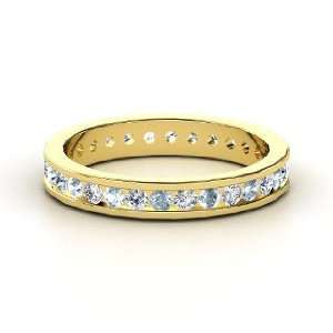  Alondra Eternity Band, 18K Yellow Gold Ring with Diamond 