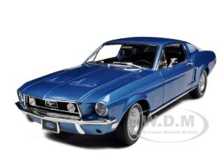 1968 FORD MUSTANG GT FASTBACK 2+2 ACAPULCO BLUE 1/18 Pl  