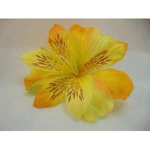  NEW Yellow Alstroemeria Lily Hair Flower Clip, Limited 