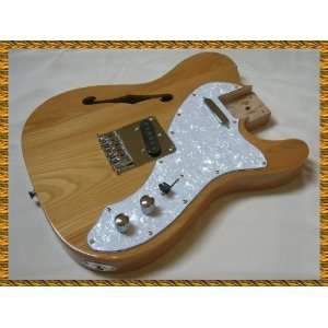  Fully Loaded Natural Thinline Ash Guitar Body for Fender 