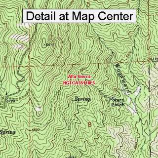  USGS Topographic Quadrangle Map   Alta Sierra, California 