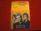 The Police 1982 Concert Tour FM Radio Pass WPLJ 95.5 Promo Station 