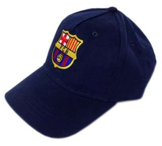 OFFICIAL FC BARCELONA CREST BASEBALL CAP HAT NAVY NEW  