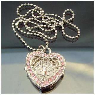 HOT 1pcs Cute Pink Heart Crystal Diamond Charm Watch kids gifts