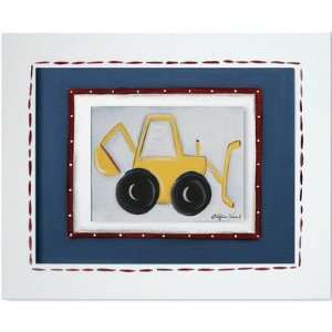  Doodlefish DB910 Transportation Backhoe Framed Giclee Wall 