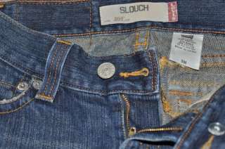 Levis 504 SLOUCH distressed flare stretch womens jeans, 30x32, sz 3M 