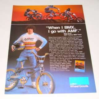 1982 AMF BMX bicycle ad page ~ Mike Drew  