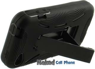 BLACK SOFT RUBBER SKIN CASE STAND FOR iPHONE 4S 4 4G  