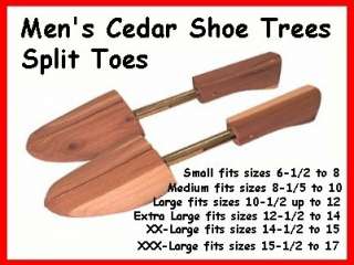 99 each pair . . . 5 pairs of mens aromatic cedar shoe trees.