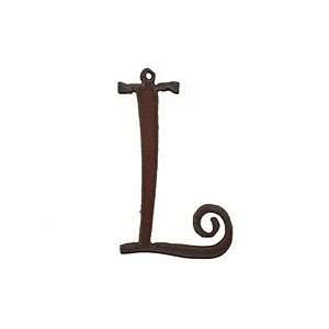  The Lipstick Ranch Rusted Iron Letter L 32x52mm Charms 
